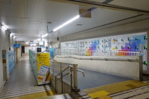 「横浜駅のコインロッカー」ルミネ（駅長室前）コインロッカー全体の様子