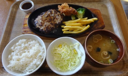 横浜「ファイヤーバーグ関内店」で注文した人気定食No.1「札幌ザンギとハンバーグ」