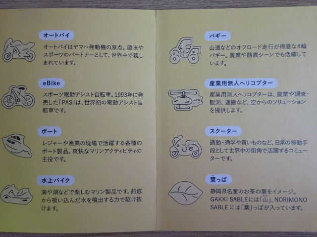 横浜みなとみらい・ヤマハ発動機「Yamaha E-Ride Base」で購入したモビリティサブレ8種の説明書