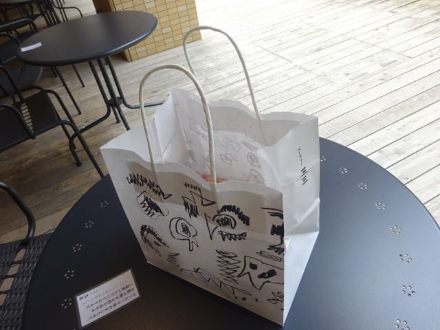 日本大通りのパン屋「ベーカリー三三」で購入したパンが入った紙袋