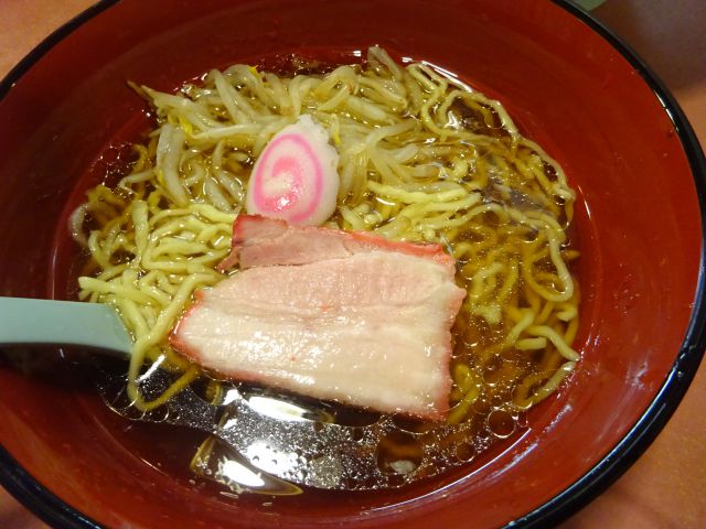 横浜「酔来軒」で注文した酔来丼のセットメニューの小ラーメン